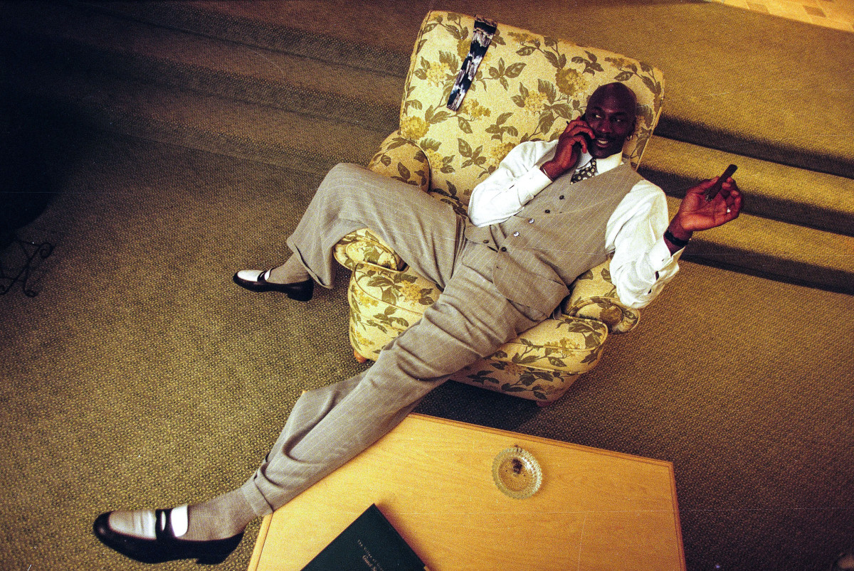 Jordan the "crusty oldster, beaten down by fame and...his own searing competitiveness."